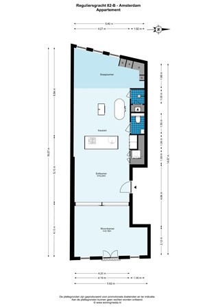 Plattegrond - Reguliersgracht 82B, 1017 LV Amsterdam - Reguliersgracht 82-B - Amsterdam - Appartement - 2D.jpg
